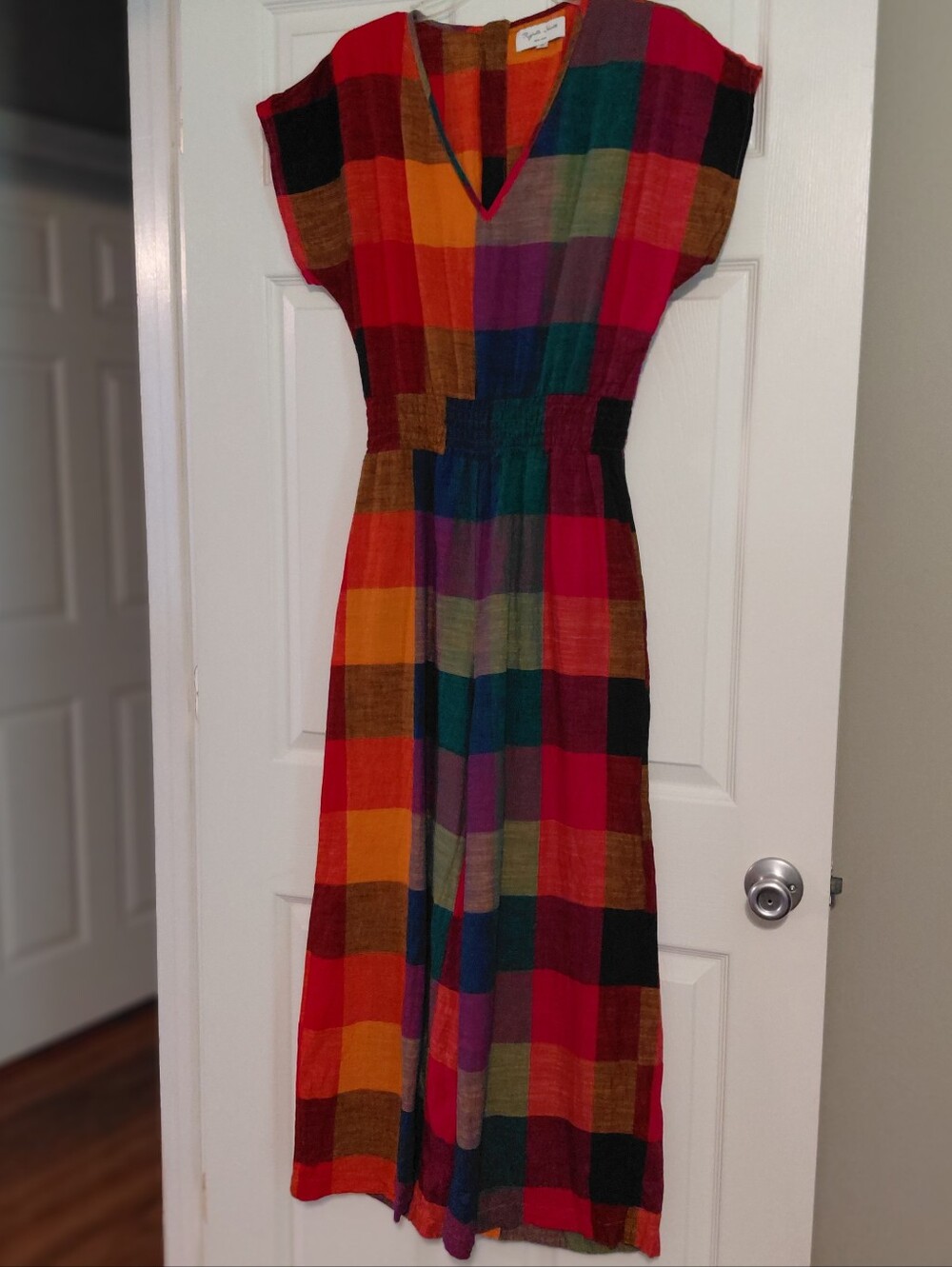 Rujinta Sheth Marie Cinch Jumper Multi Chex Size Large - Picture 7 of 9